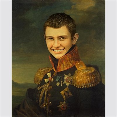 Personalized Masterpiece Young General Stroganov from Photo,by myDaVinci - myDaVinci